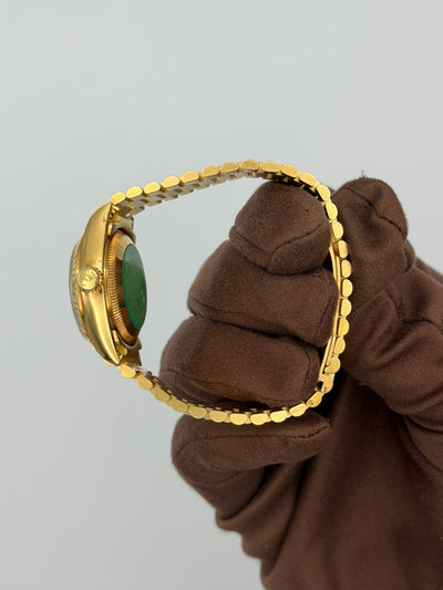 1996 Rolex Datejust Malachite 26mm Yellow Gold 69178