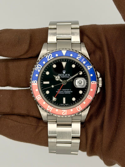 2007 Rolex GMT-Master II Pepsi 3186 Movement Error Dial 40mm Stainless Steel 16710BLRO