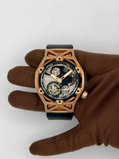 2017 Hublot Techframe Ferrari 70 Years Tourbillon Chronograph Limited out of 70 45mm Rose Gold 408.OI.0123.RX