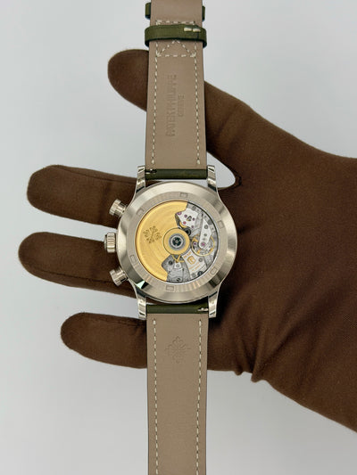 2026 Patek Philippe Complications - Calatrava Pilot Travel Time Chronograph 42mm White Gold 5924G-010