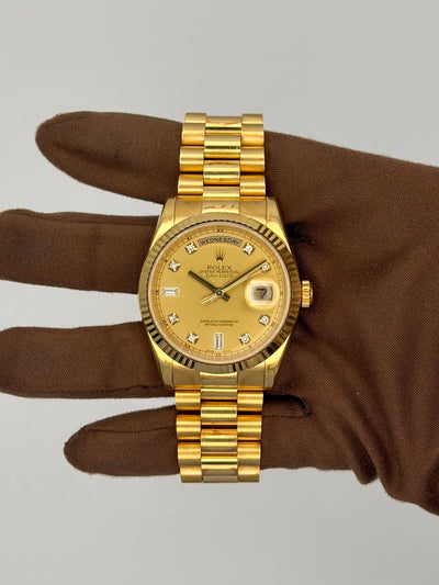 2007 Rolex Day-Date 36 New Style "Fat" Buckle 36mm Yellow Gold 118238