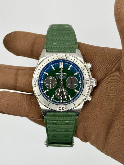 2024 Breitling Chronomat B01 Green Dial 42mm Stainless Steel AB0134101L2S1