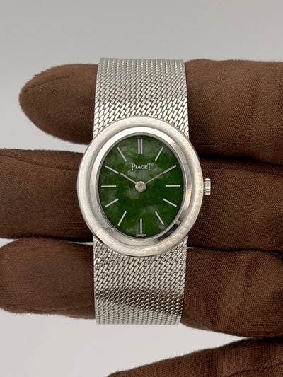 1960 Piaget Classic Jade Dial 27x24mm White Gold 9333 B11
