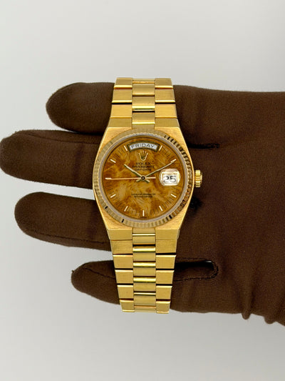 1984 Rolex Day-Date Oysterquartz Burlwood 36mm Yellow Gold 19018
