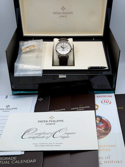 2014 Patek Philippe Perpetual Calendar Moonphase Grand Complication 38mm White Gold 5159G-001