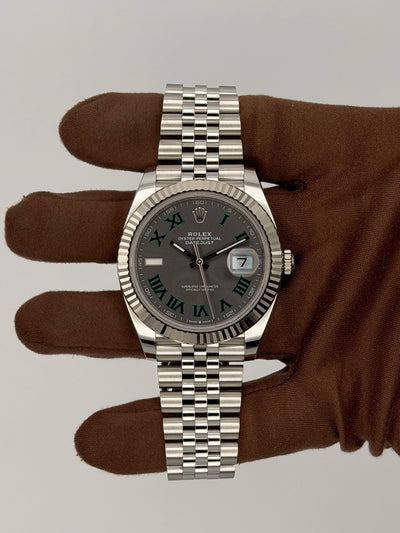 2025 Rolex Datejust 41 Wimbledon 41mm Stainless Steel/White Gold 126334