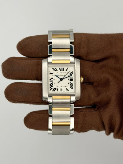 2005 Cartier Tank Francaise Large 28 x 32mm Stainless Steel/Yellow Gold 2302