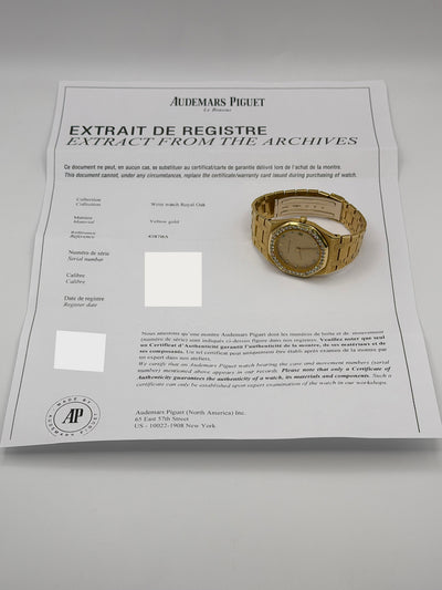 1981 Audemars Piguet Royal Oak VERY RARE Limited to 4 Pieces 35mm Yellow Gold 4287BA