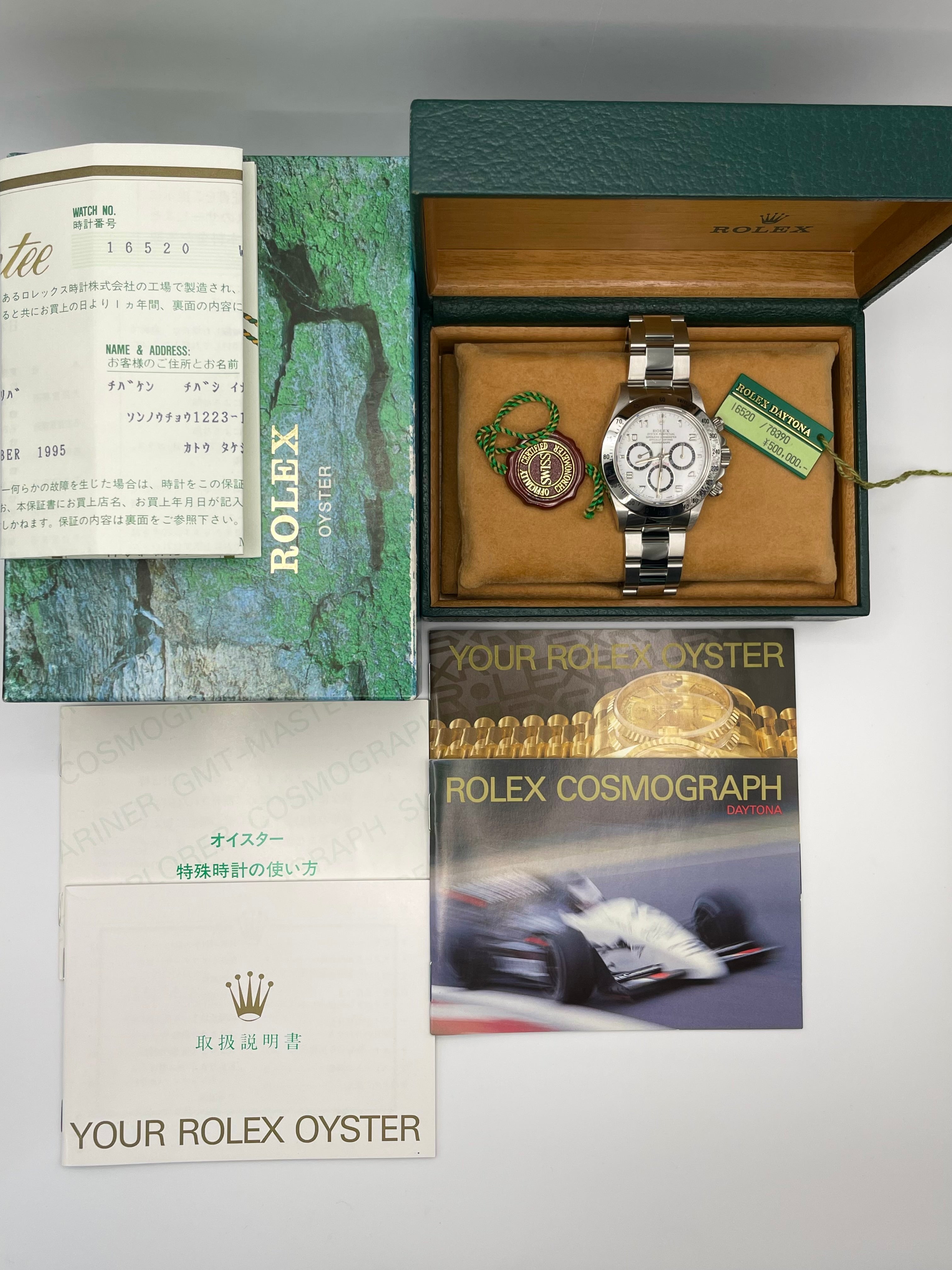 1995 Rolex Daytona Zenith Prototype Singer Dial NEW OLD STOCK 40mm