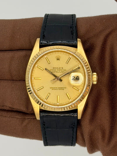 1981 Rolex Datejust 36mm Yellow Gold 16018