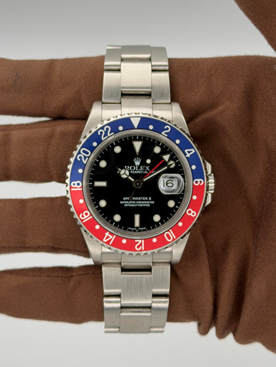 2001 Rolex GMT-Master II Pepsi SEL Bracelet 40mm Stainless Steel 16710