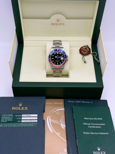 2007 Rolex GMT-Master II Pepsi 3186 Movement Error Dial 40mm Stainless Steel 16710BLRO