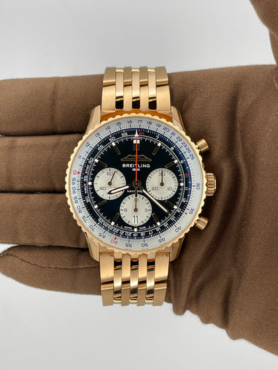 2024 Breitling Navitimer B01 Chrono 43mm Rose Gold RB0138211B1R1