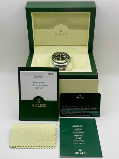2007 Rolex Submariner 'Kermit' 40mm Stainless Steel 16610LV