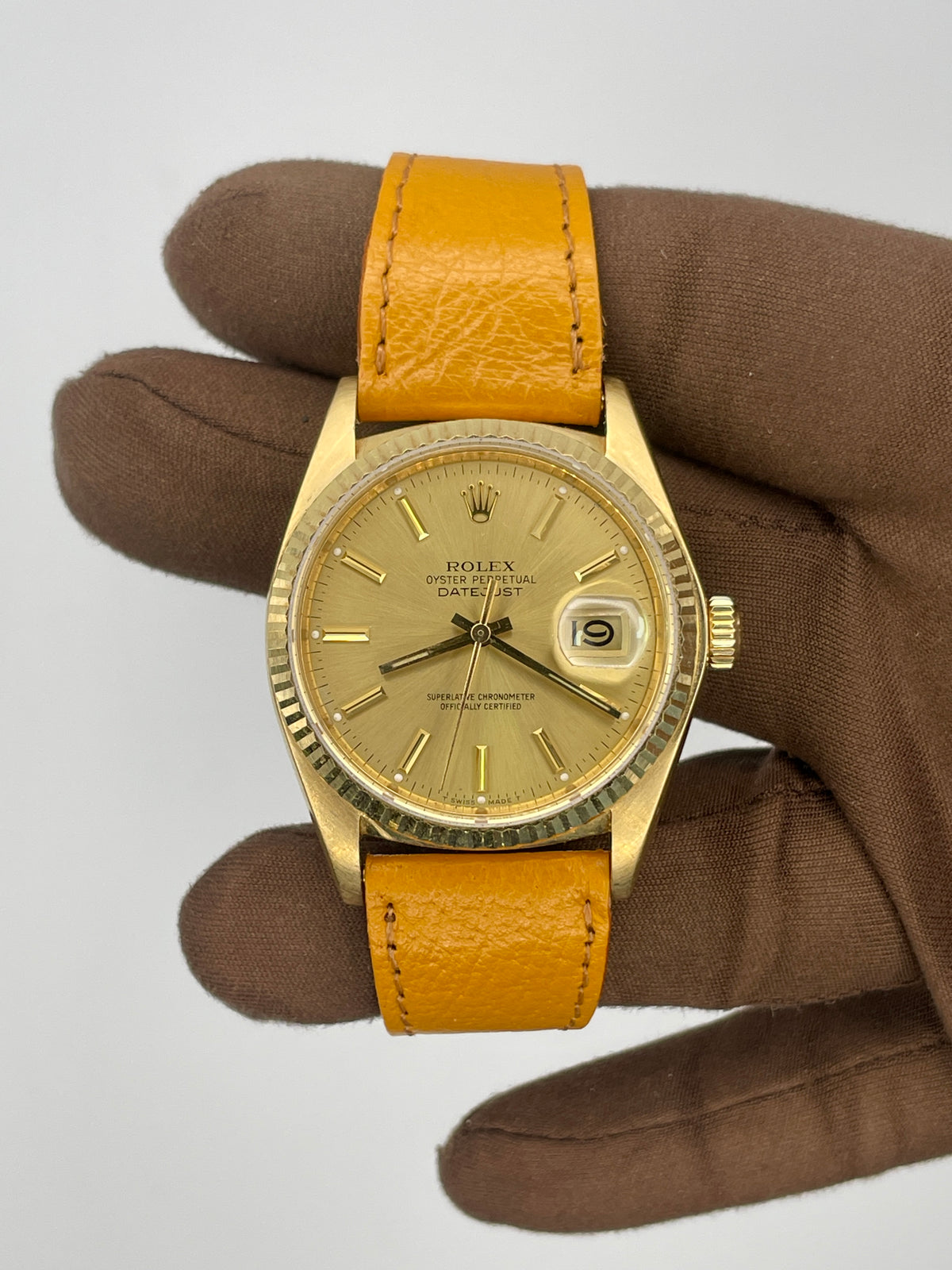 1981 Rolex Datejust 36mm Yellow Gold 16018