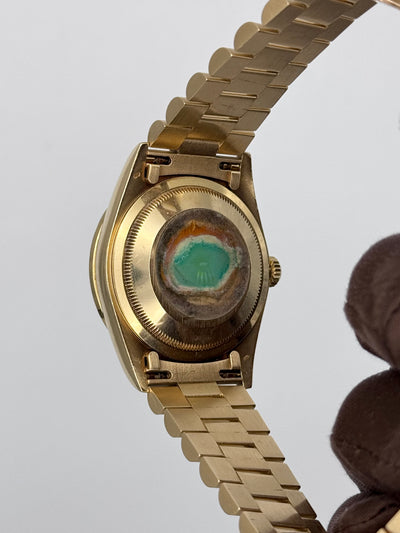 1990 Rolex Day-Date Enamel Diamond Pinball Dial Arabic Day and Date 36mm Yellow Gold 18348
