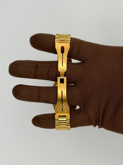 1984 Rolex Day-Date Oysterquartz Burlwood 36mm Yellow Gold 19018