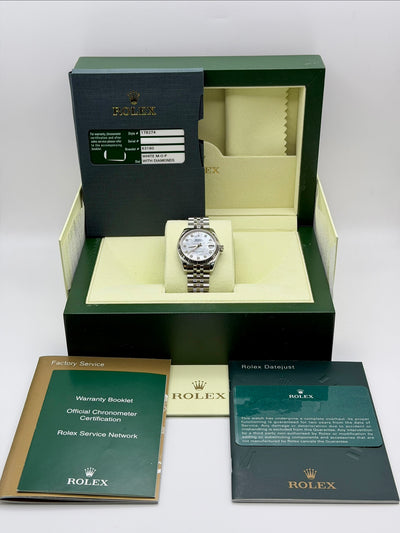 2011 Rolex Datejust Mother of Pearl Diamond Dial 31mm Stainless Steel/White Gold 178274