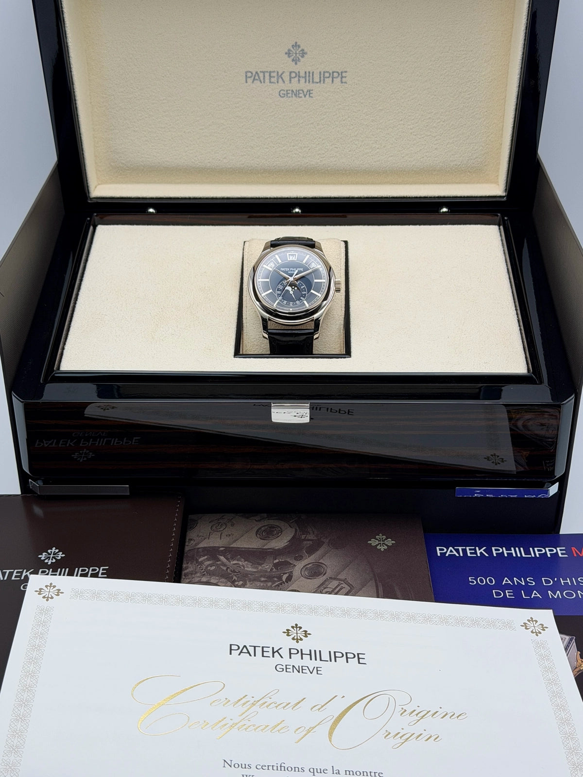 2026 Patek Philippe Complications Annual Calendar Moon Phases 40mm White Gold 5205G-013