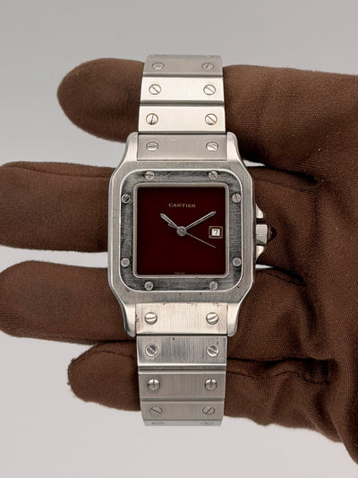 1986 Cartier Santos Carree Light Crazing 29mm x 41mm Stainless Steel 2960