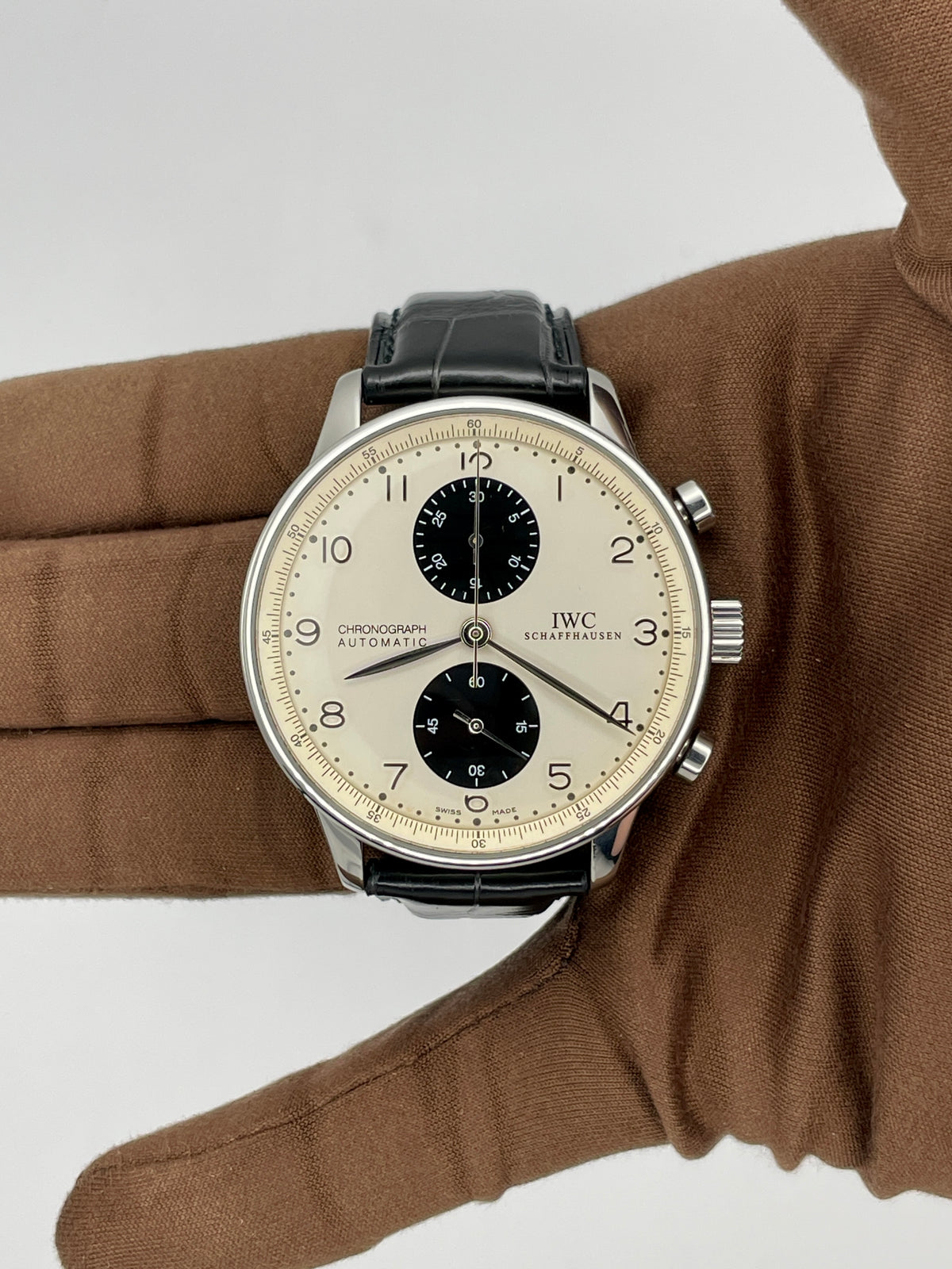 2003 IWC Portuguese Chronograph 41mm Stainless Steel IW371411