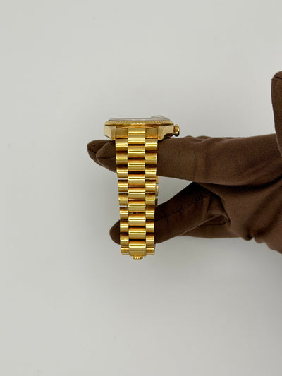 1990 Rolex Day-Date Blue Vignette Diamond Dial 36mm Yellow Gold 18238