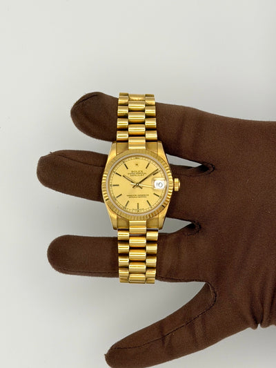 1995 Rolex Datejust President 31mm Yellow Gold 68278