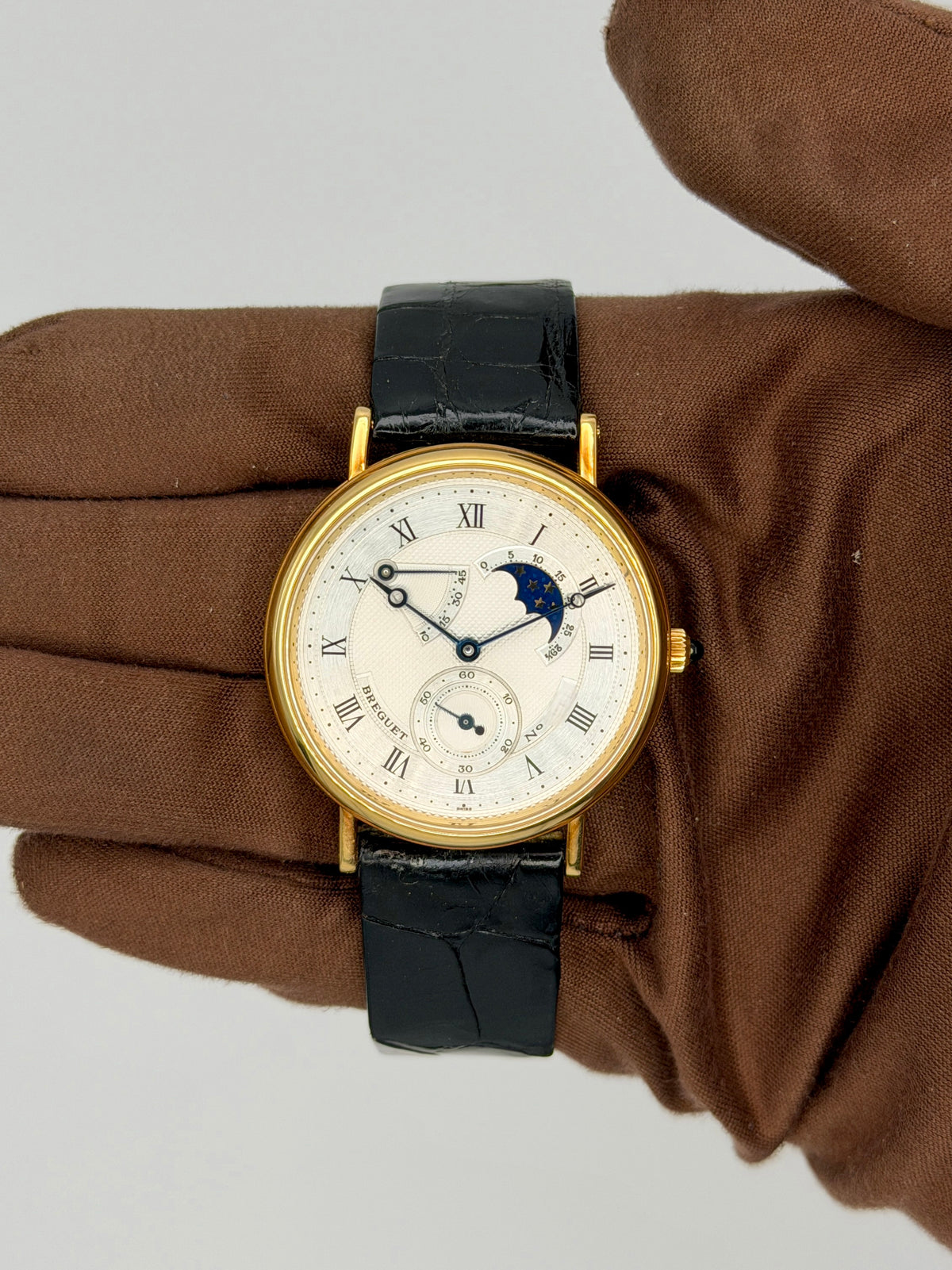 Breguet Classique Power Reserve Moonphase 35mm Yellow Gold 3580BA/12/286
