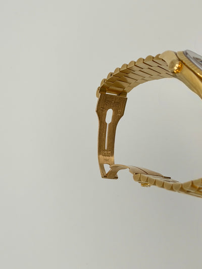 1990 Rolex Day-Date Blue Vignette Diamond Dial 36mm Yellow Gold 18238