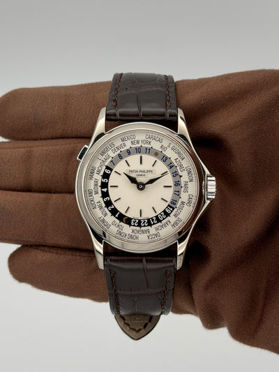2004 Patek Philippe World Time 37mm White Gold 5110G-001
