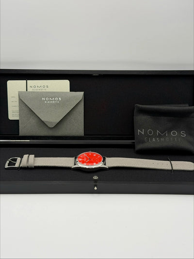 2026 Nomos Club Campus 38 Nonstop Red Steel Back 38.5mm Stainless Steel 723