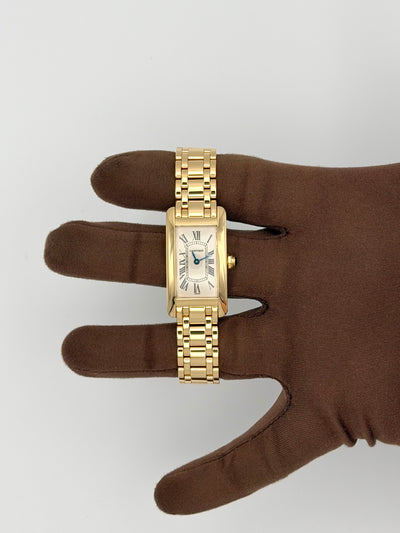 2005 Cartier Tank Americaine W26015K2 35 x 19mm Yellow Gold 1710