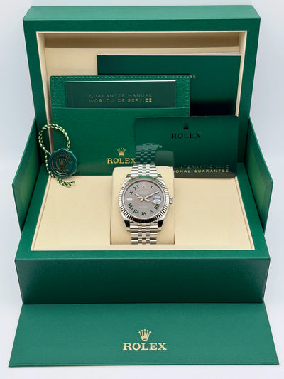 2025 Rolex Datejust 41 Wimbledon 41mm Stainless Steel/White Gold 126334