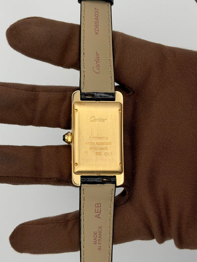 2001 Cartier Tank 22 x 41mm Yellow Gold 2483