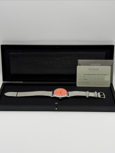 2026 Nomos Club Campus 38 Cream Coral Steel Back 35-40mm Stainless Steel 725
