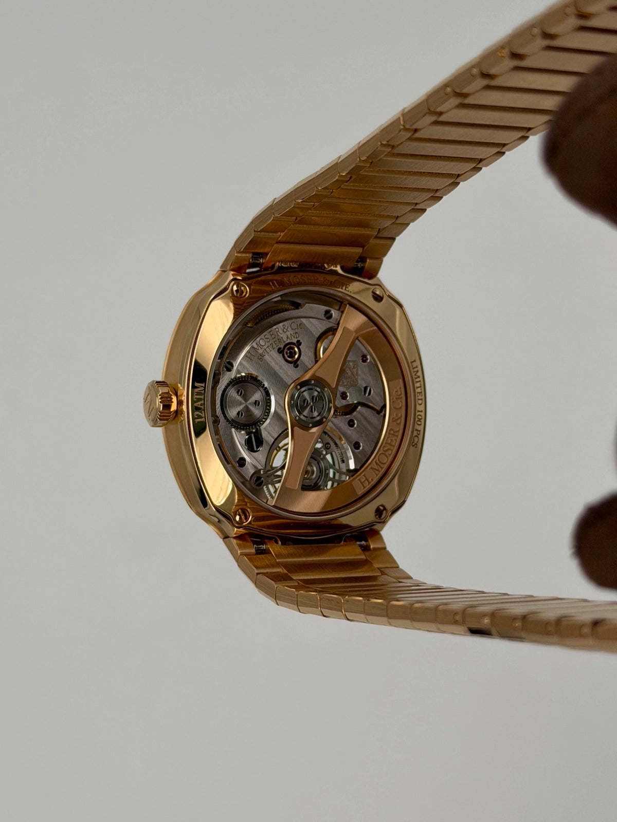 2024 H. Moser & Cie. Streamliner Tourbillon Wyoming Jade 40mm Rose Gold 6804-0406