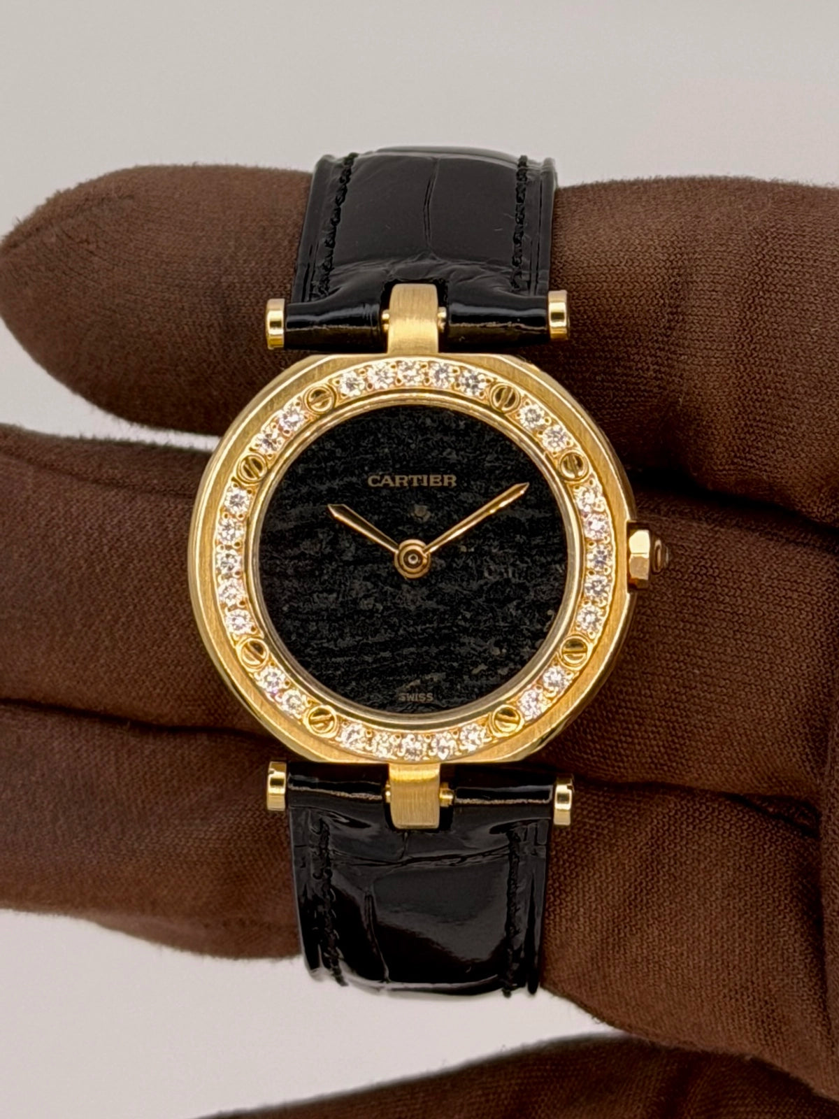 Cartier Ronde Vendome Ferrite Dial 27mm Yellow Gold 8191