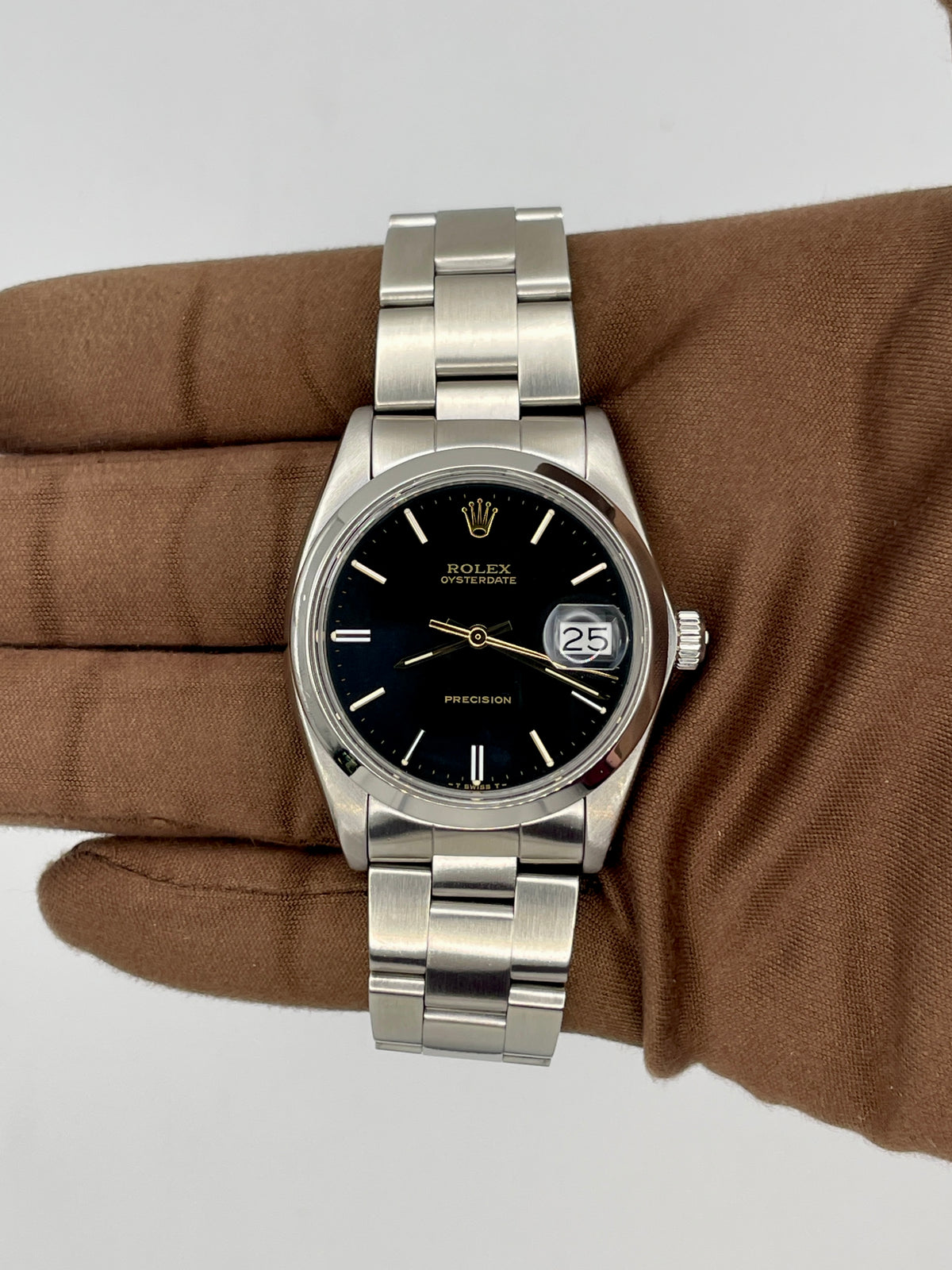 1989 Rolex Oysterdate Precision 34mm Stainless Steel 6694