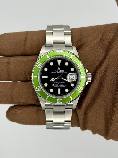 2007 Rolex Submariner 'Kermit' 40mm Stainless Steel 16610LV