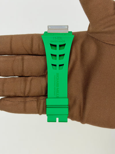 Richard Mille RM 11 Straps Green and Yellow Rubber RM 11-03