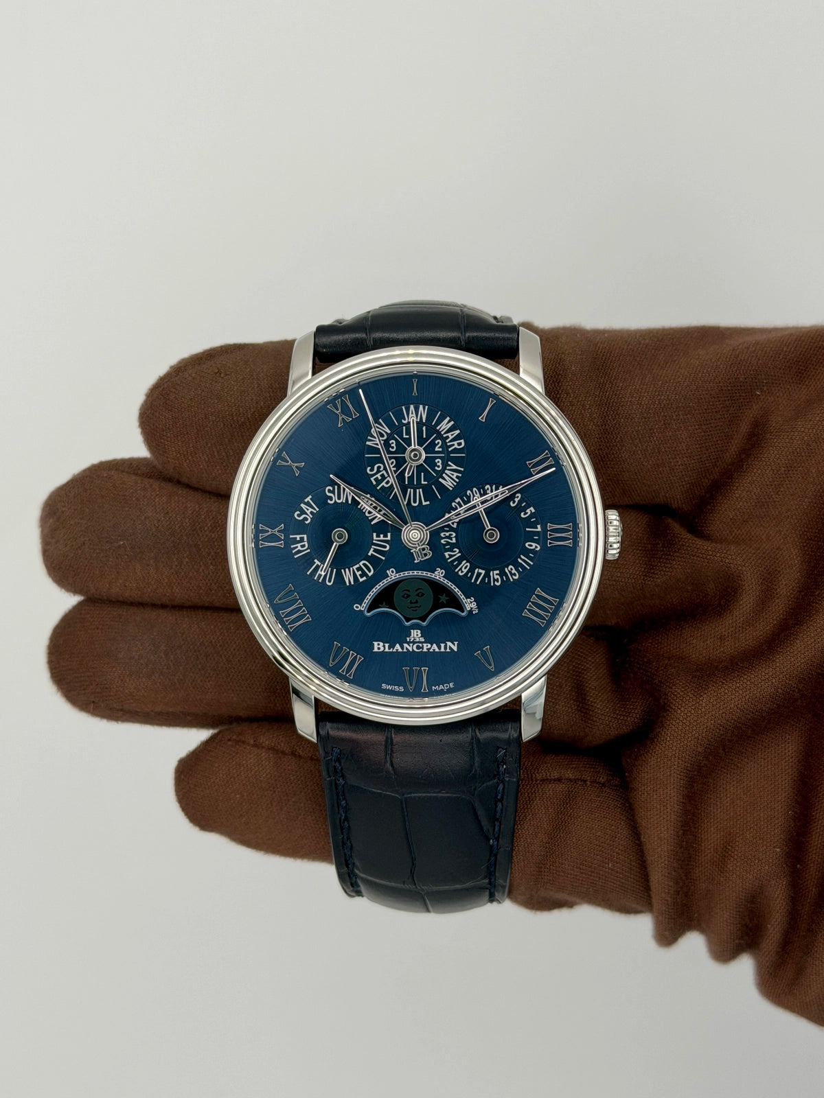 2020 Blancpain Villeret Quantième Perpétuel Perpetual Calendar Moon Phase Limited to 88 pieces 40mm Platinum 6656-3440-55B