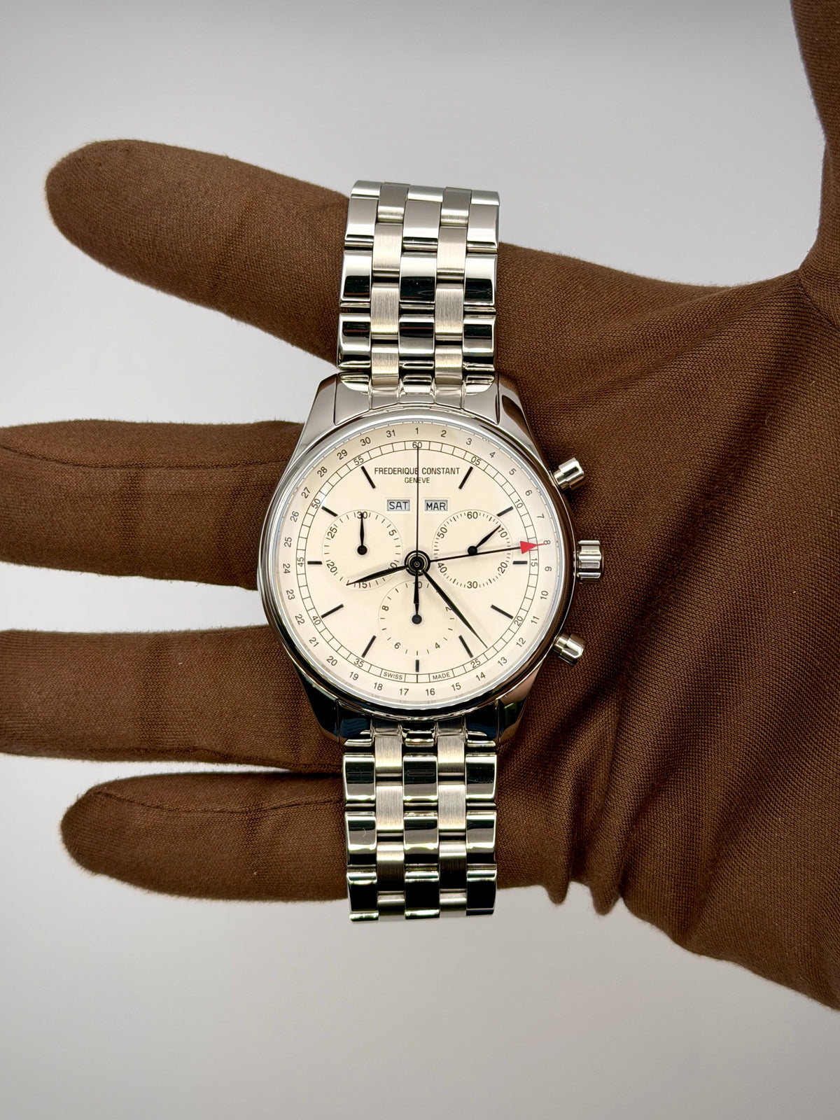 2024 Frederique Constant Classics Quartz Chronograph Triple Calendar 40mm Stainless Steel FC-296SW5B6B