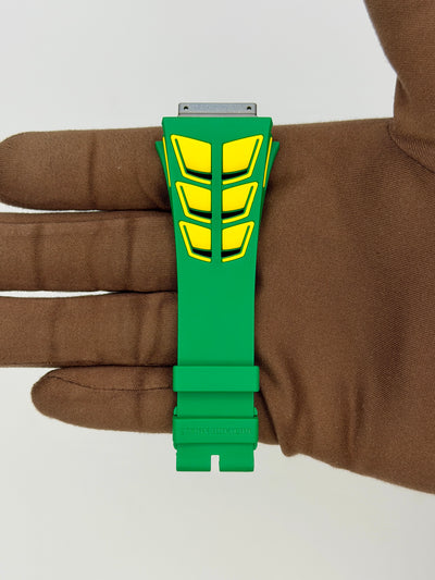 Richard Mille RM 11 Straps Green and Yellow Rubber RM 11-03