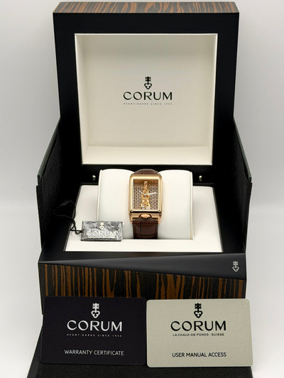 2026 Corum Golden Bridge Rectangle 30mm Rose Gold 113.054.55/0F02 0000R